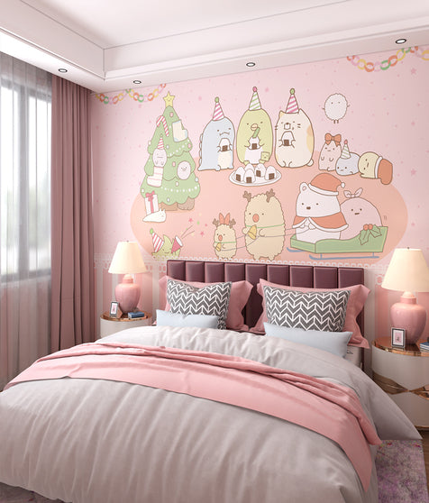 Christmas Themed Wall Mural