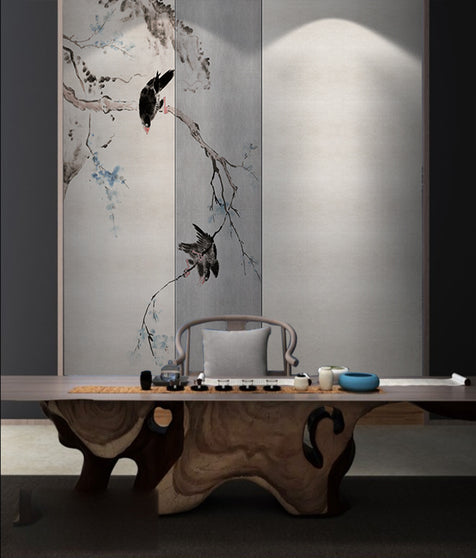 Wall Mural with Bird and Branch Art - Image 3