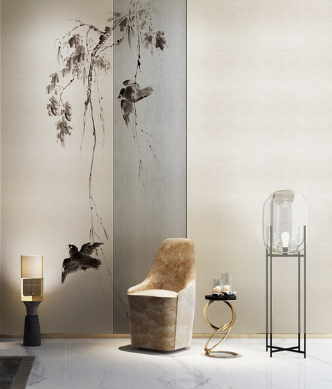 Wall Mural with Bird and Branch Art - Image 2