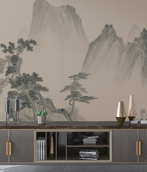 East Asian Landscape Wall Mural