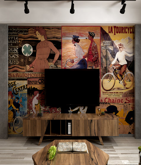 Vintage Cycling Wall Mural
