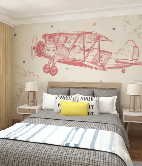 Vintage Airplane Wall Mural