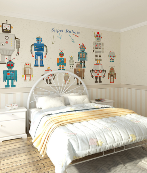 Robot Wall Decal Set