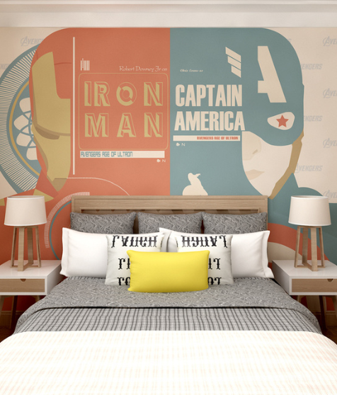 Superhero Wall Mural