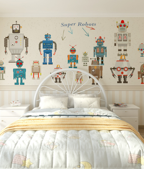 Robot Wall Decal Set - Image 3