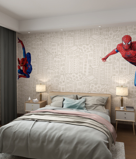 Superhero Wall Mural