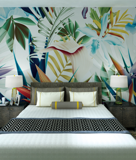 Tropical Floral Wall Mural