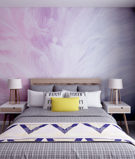 Abstract Feather Wall Mural