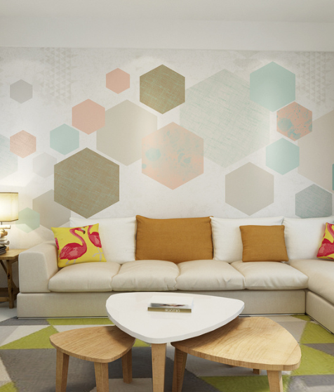 Geometric Wall Mural
