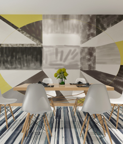 Geometric Wall Mural - Image 2