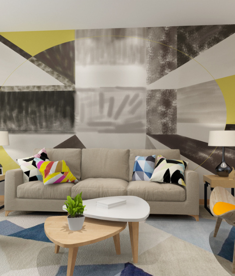 Geometric Wall Mural