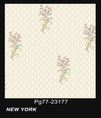 Floral Scroll Wallpaper