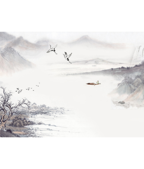 Wall Mural with East Asian Landscape - Image 3