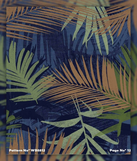 Botanical Patterned Wallpaper or Textile