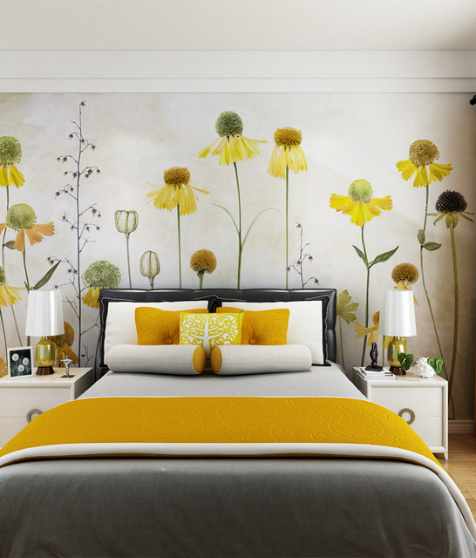Versatile Floral Wall Mural