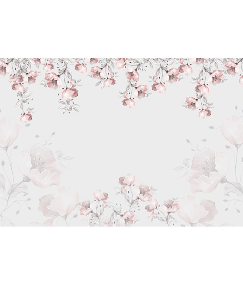 Compact Floral Wall Mural