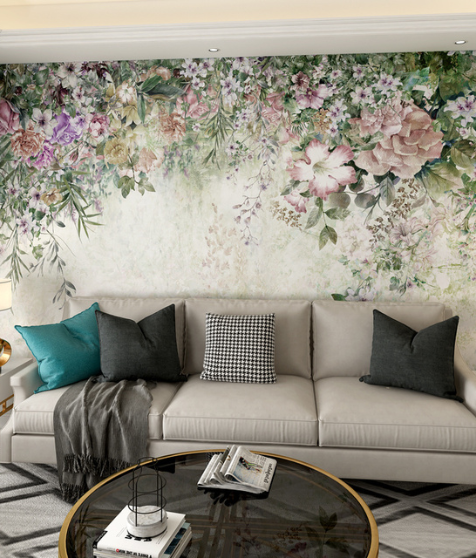 Premium Floral Wall Mural Set