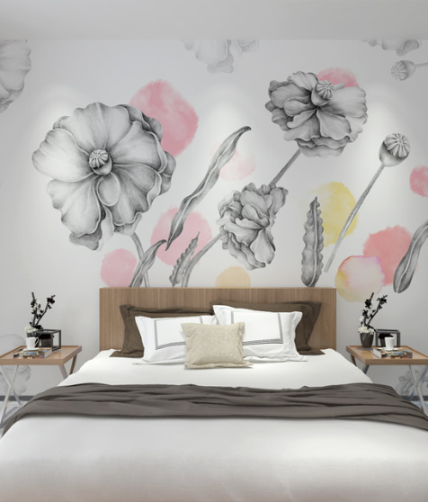 Modern Floral Wall Murals