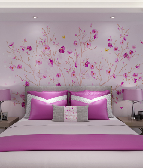 Contemporary Floral Wall Mural