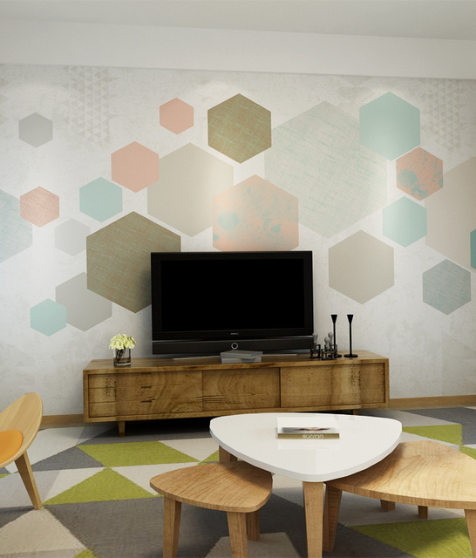 Stylish Geometric Wall Mural
